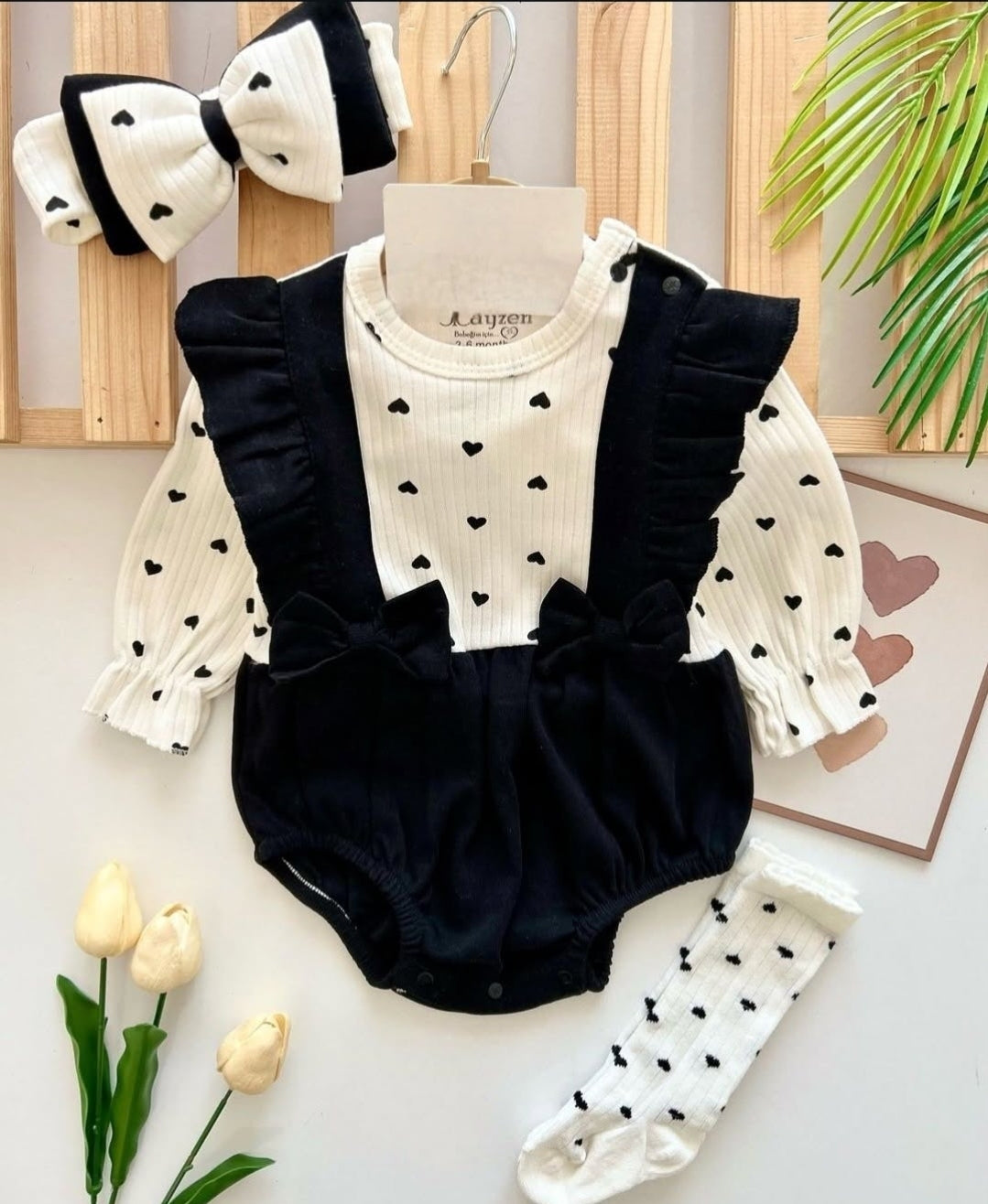 Baby dress with socks & headband