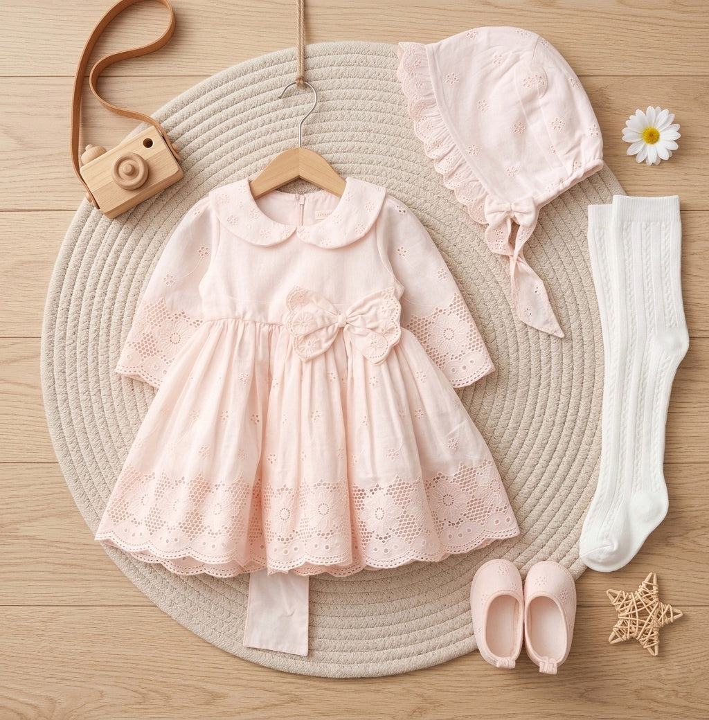 4 Pieces Baby Dress Set
