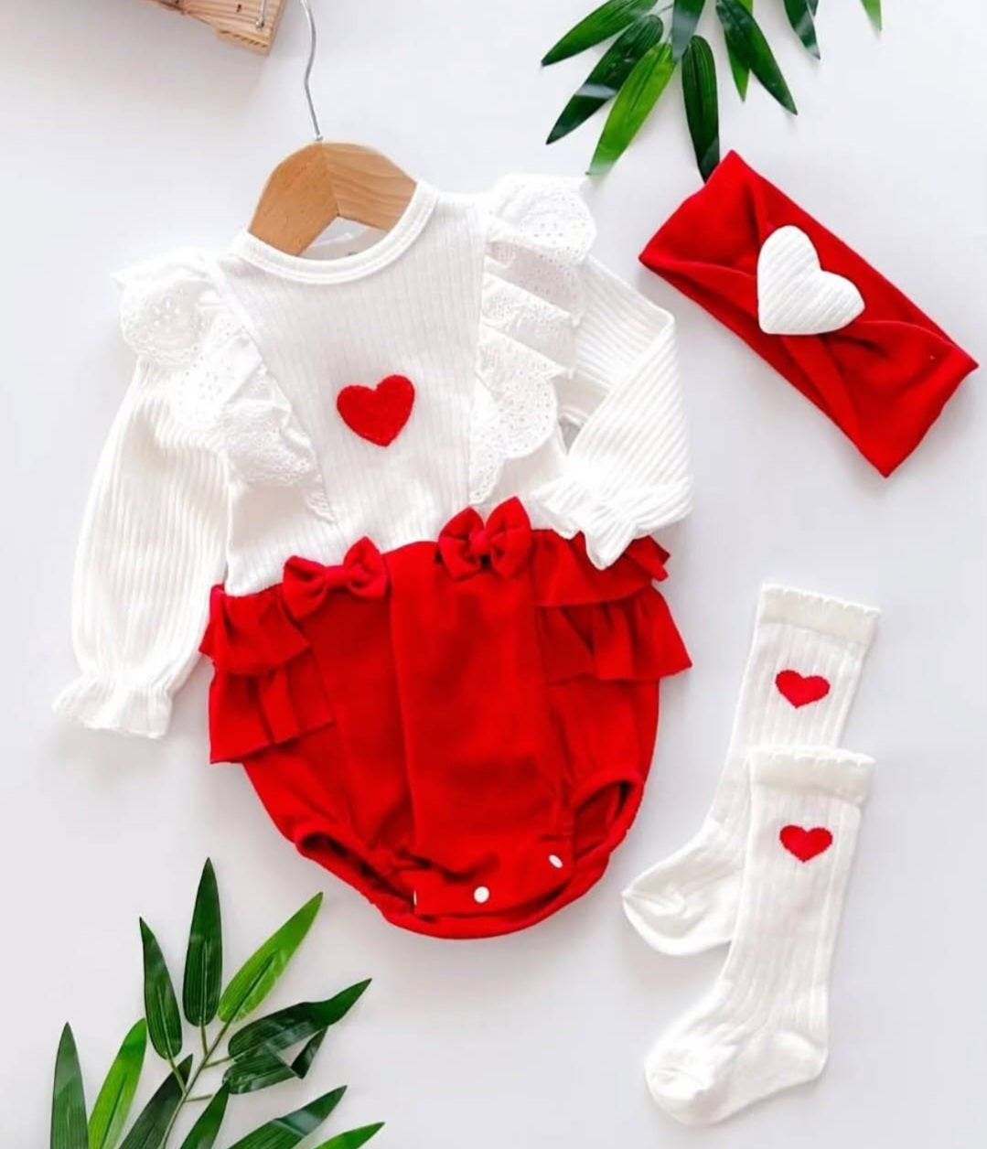 Baby dress with socks & headband