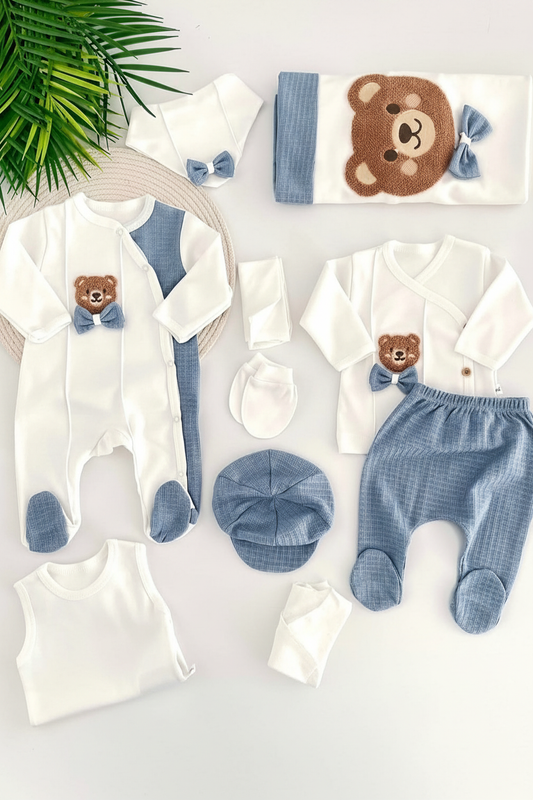 Clean baby clothing flat lay without logo