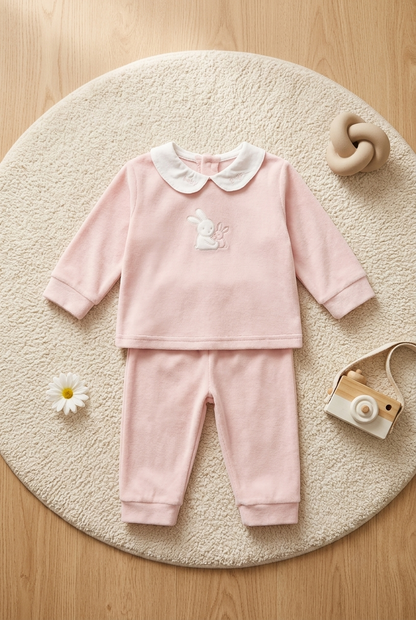 بجامة مخمل مبطنة فرو