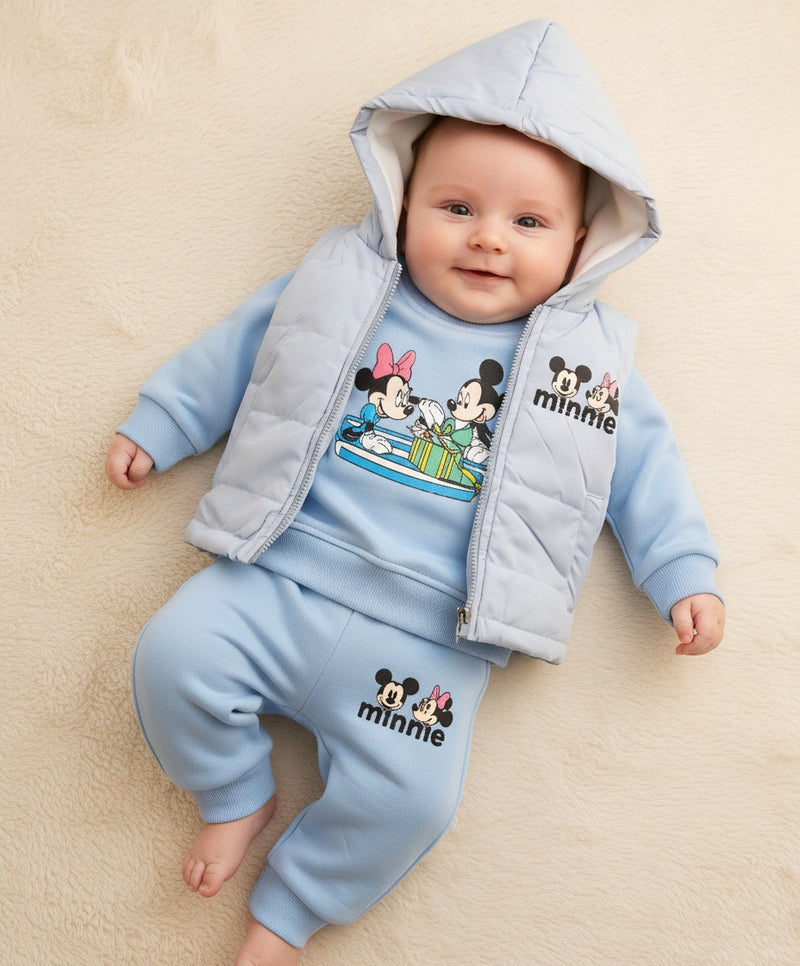 طقم ٣ قطع مبطن فرو بالكامل