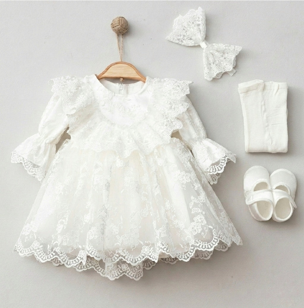 4 Pieces Baby Dress Set