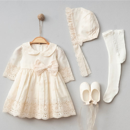 4 Pieces Baby Dress Set
