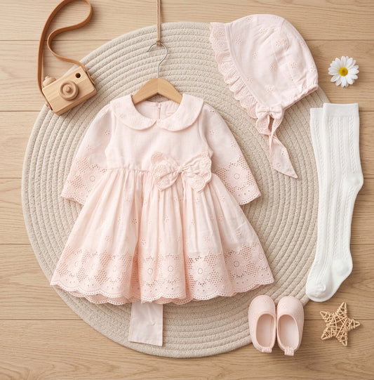 4 Pieces Baby Dress Set