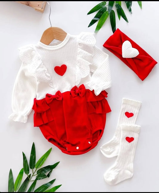 Baby dress with socks & headband