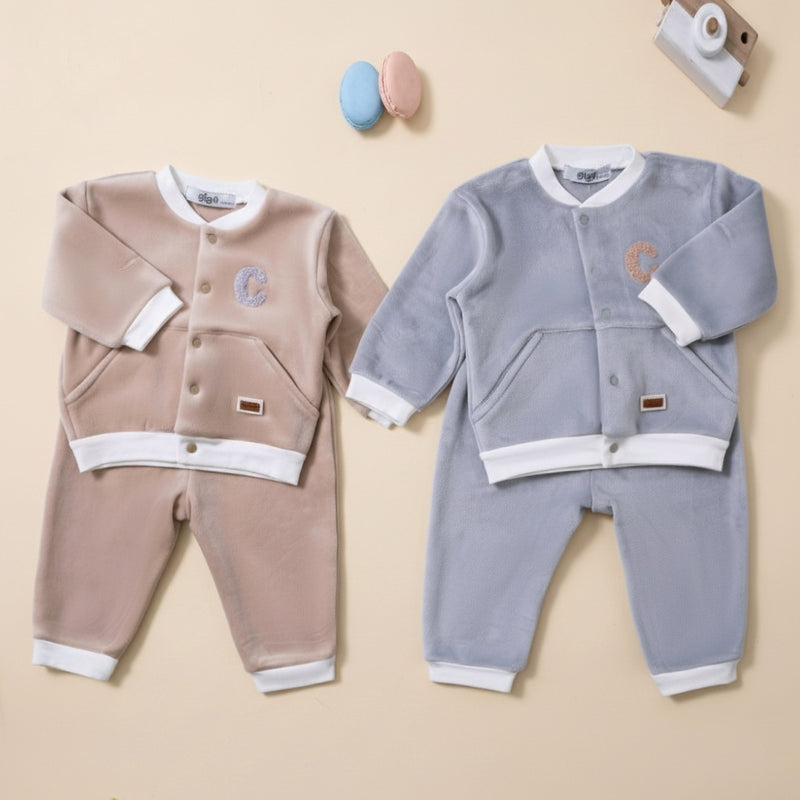 بجامة مخمل مبطنة فرو