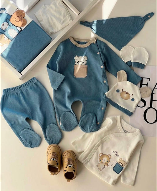 طقم مستشفى من القطن الناعم ١٠ قطع