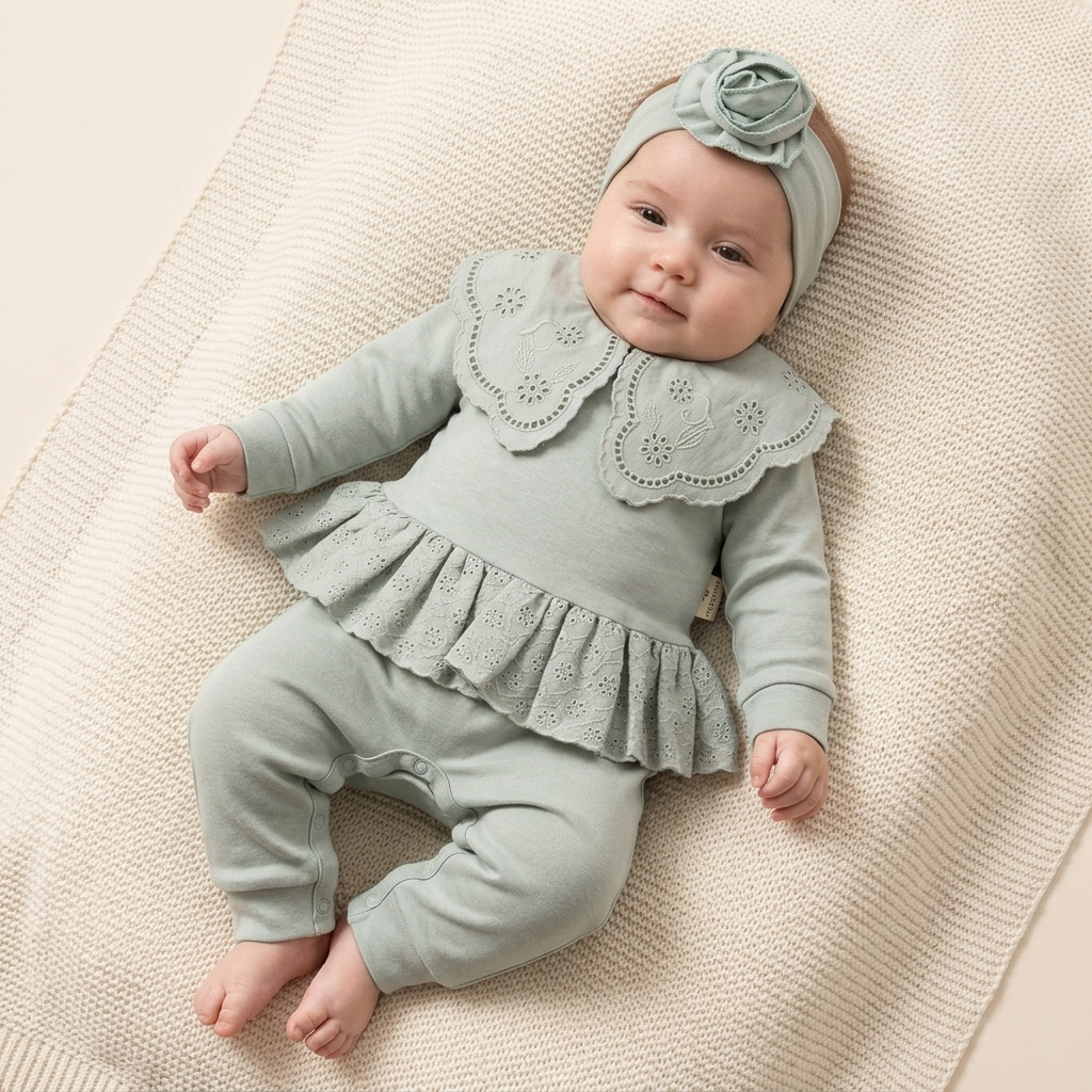 Baby overall & headband