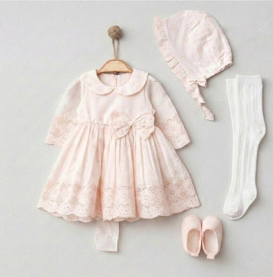 4 Pieces Baby Dress Set